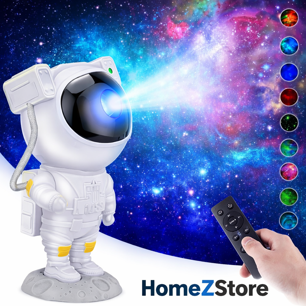Astronaut Galaxy Projector Lamp with 360° Magnetic Head Rotation & Remote Control | Starry Night Light for Home Décor