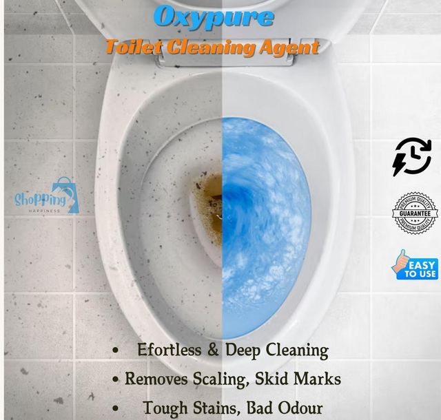 Toilet Active Oxygen Cleaning Powder (100g x 2 Pack) – Powerful Stain Remover & Odor Eliminator